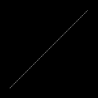 diagonal line with spaces in it